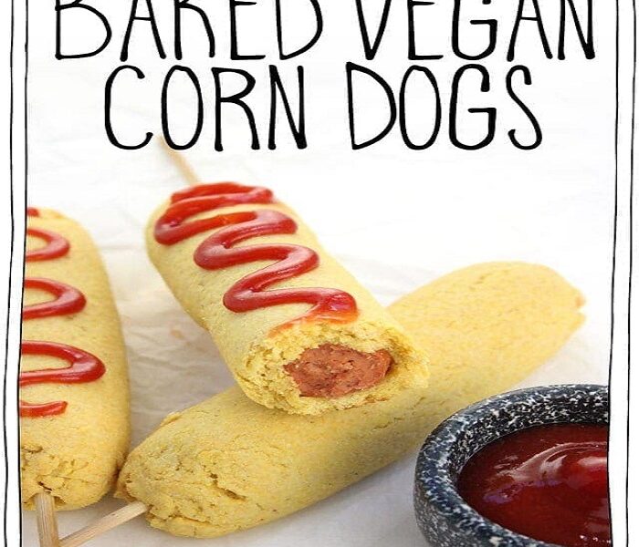 Baked Vegan Corn Dogs